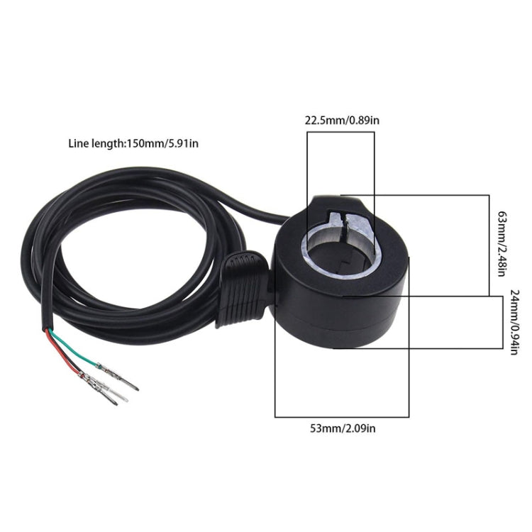Universal Electrical Scooter Throttle Thumb Accelerator Hall Sensor Acceleration Thumb Dial