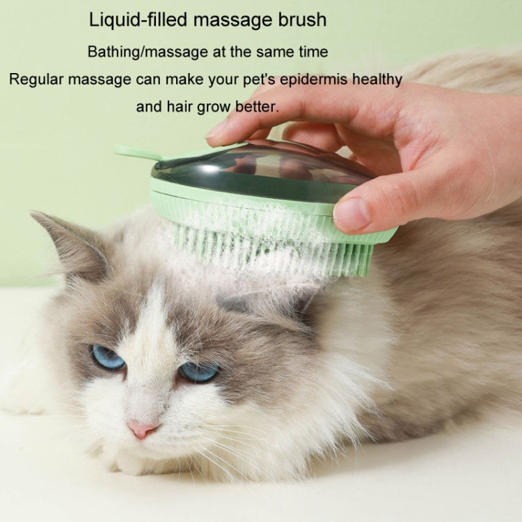 Dog Cleaning Supply Fillable Shower Gel Type Cats Dog Massage Bathing Brush
