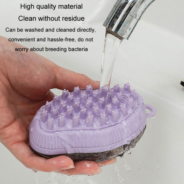 Dog Cleaning Supply Fillable Shower Gel Type Cats Dog Massage Bathing Brush