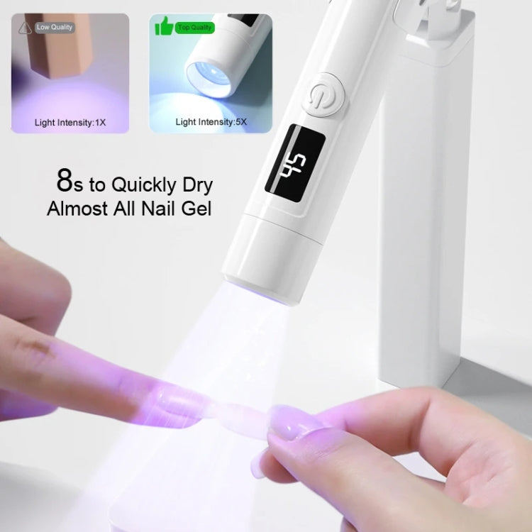 Rechargeable Mini UV Led Lamp for Nails Gel Dry With 360 Degree Rotating Stand
