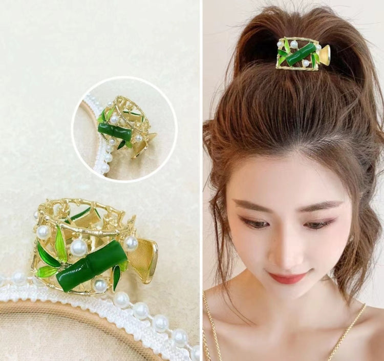 Alloy Hair Accessories Bamboo High Ponytail Clip