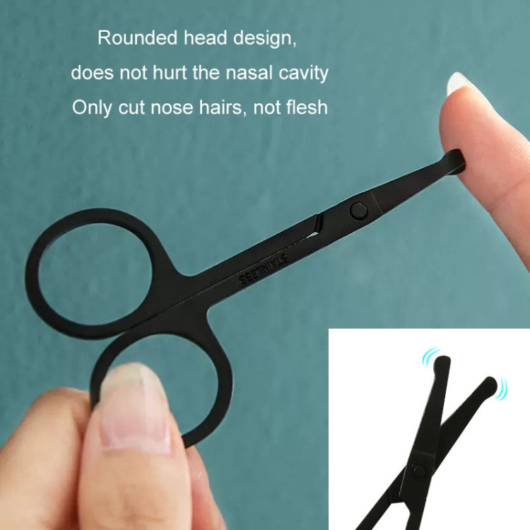 Men Nose Hair Scissor Round Tip Nose Hair Trimmer Manual Trimming Scissor