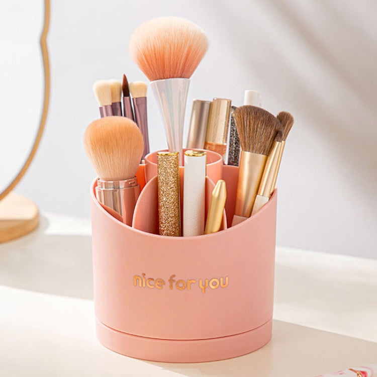 Rotating Skincare Cosmetic Storage Case Compartment Desktop Lipstick Makeup Brush Bucket