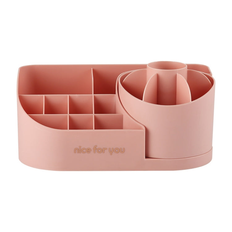 Rotating Skincare Cosmetic Storage Case Compartment Desktop Lipstick Makeup Brush Bucket