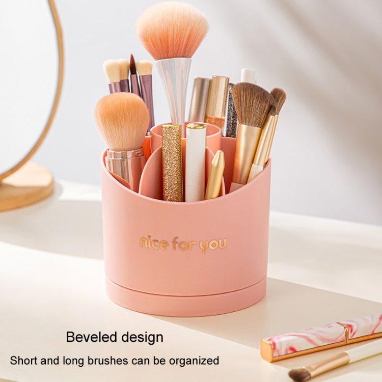 Rotating Skincare Cosmetic Storage Case Compartment Desktop Lipstick Makeup Brush Bucket