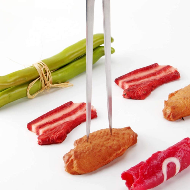 Outdoor Stainless Steel Barbecue Fork Food PP Handle Meat Spork