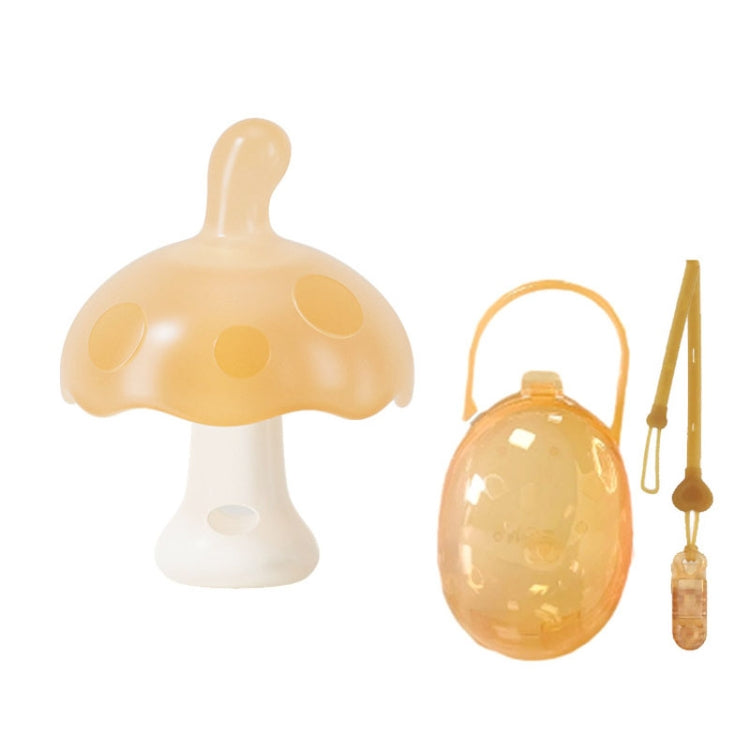 Baby Silicone Teether Small Mushroom Type Anti-Eating Hand Baby Teething Stick