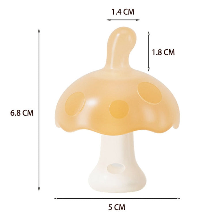 Baby Silicone Teether Small Mushroom Type Anti-Eating Hand Baby Teething Stick
