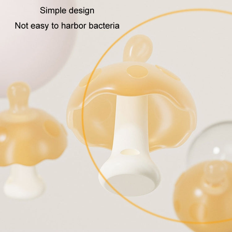 Baby Silicone Teether Small Mushroom Type Anti-Eating Hand Baby Teething Stick