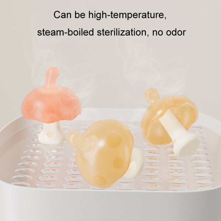 Baby Silicone Teether Small Mushroom Type Anti-Eating Hand Baby Teething Stick