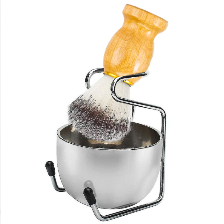 3pcs /Set Men Foam Manual Wooden Handle Beard Brush Set