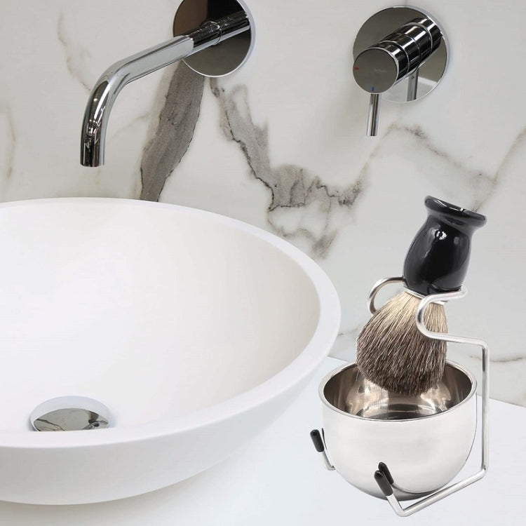 3pcs /Set Men Foam Manual Wooden Handle Beard Brush Set