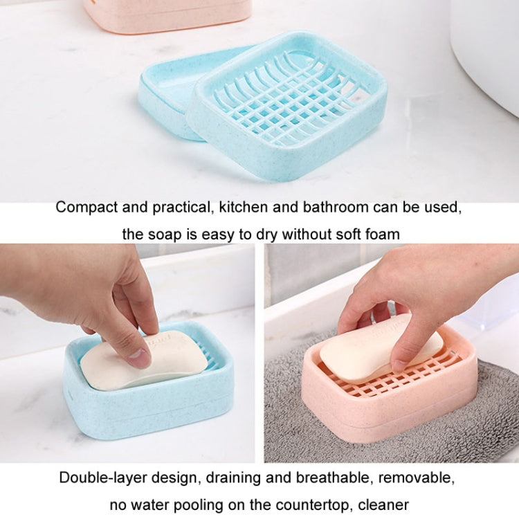 Bathroom Drainage Dual Layer Soap Box Plastic Put Soap Holder