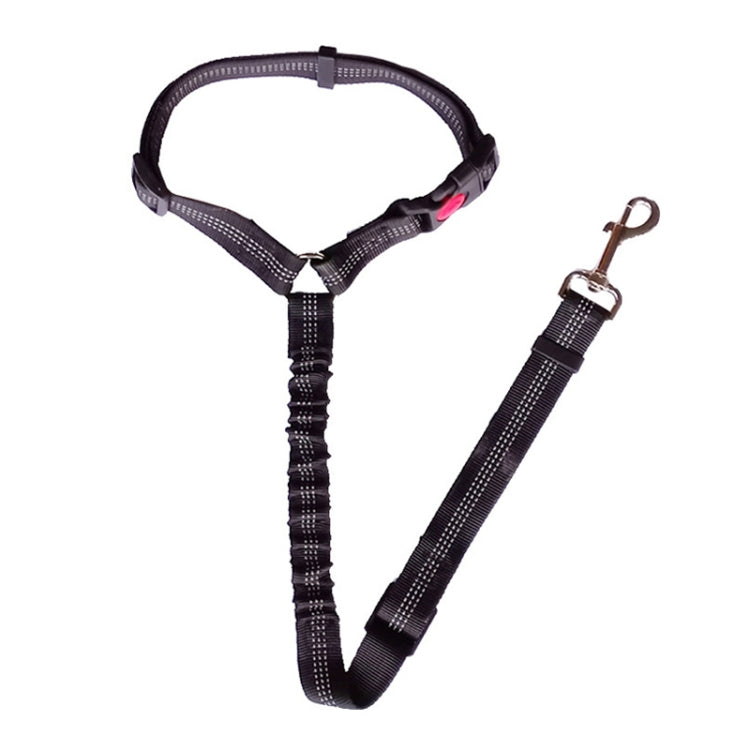 Dog Vehicle Seat Belt Rope Elastic Cushioned Towing Leash