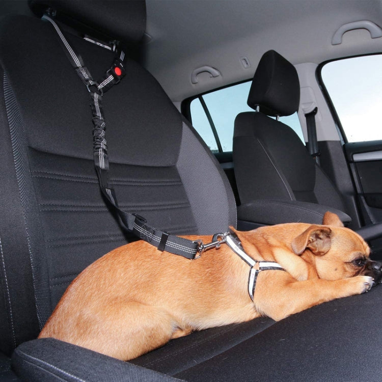 Dog Vehicle Seat Belt Rope Elastic Cushioned Towing Leash