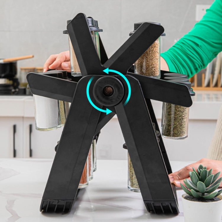 18-in-1 Rotating Ferris Wheel Kitchen Condiment Bottle Holder Set