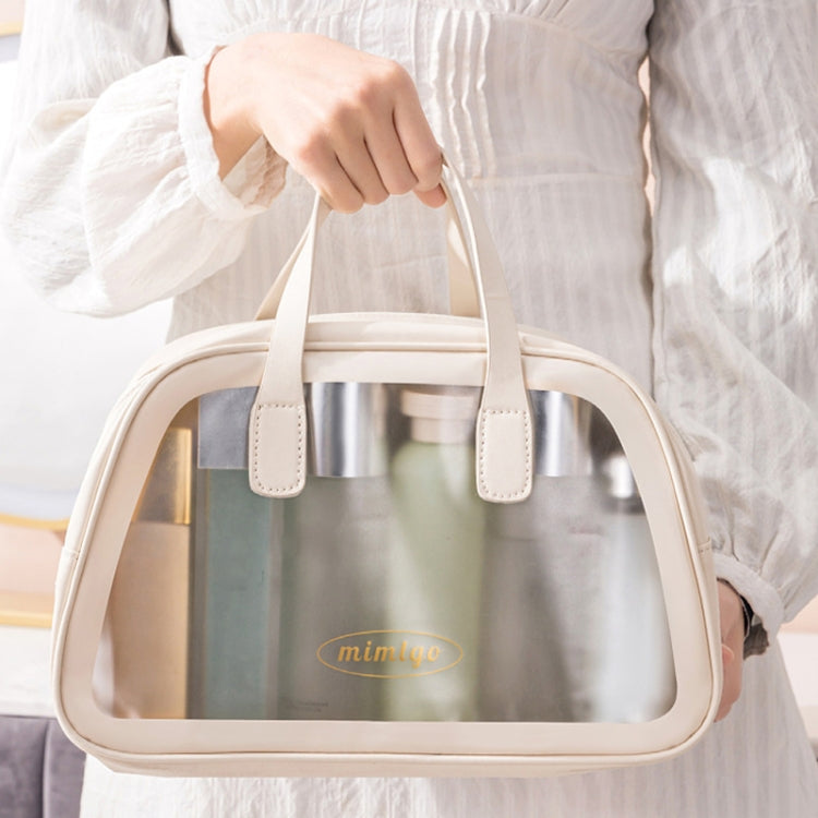 PU Dry And Wet Separation Washing Bag Double Layer Large Capacity Handheld Cosmetic Bag