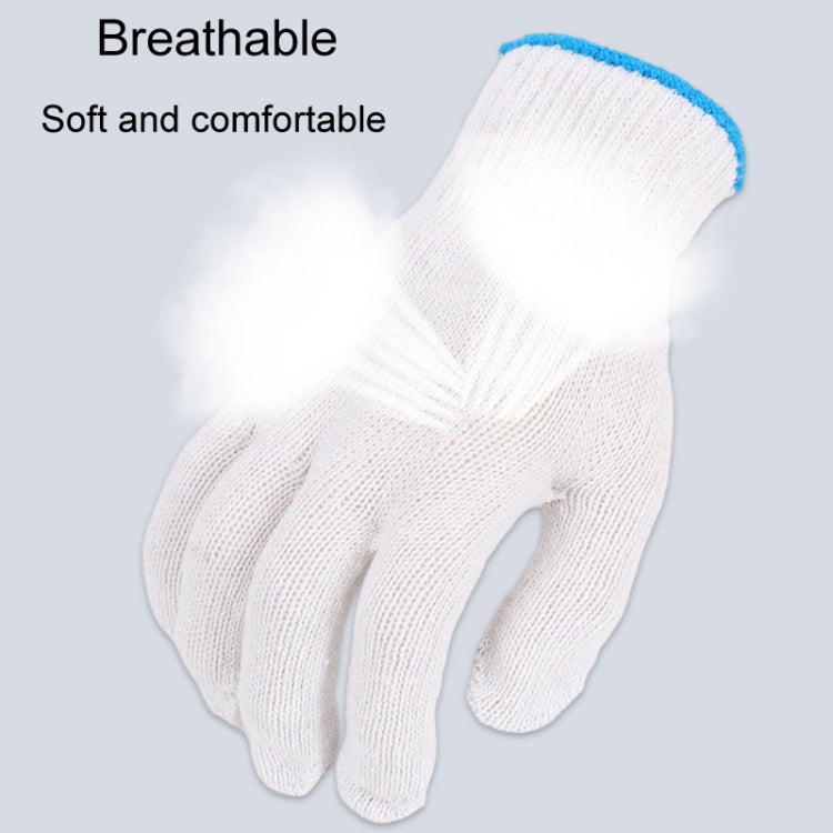 12pairs Labor Protection Wear-Resistant Cotton Gloves Thickened Construction Site Work Gloves