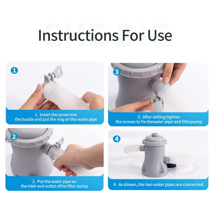 JY-051 110V-240V 330 Gallon Swimming Pool Filter Pump Pool Circulating Cleaner