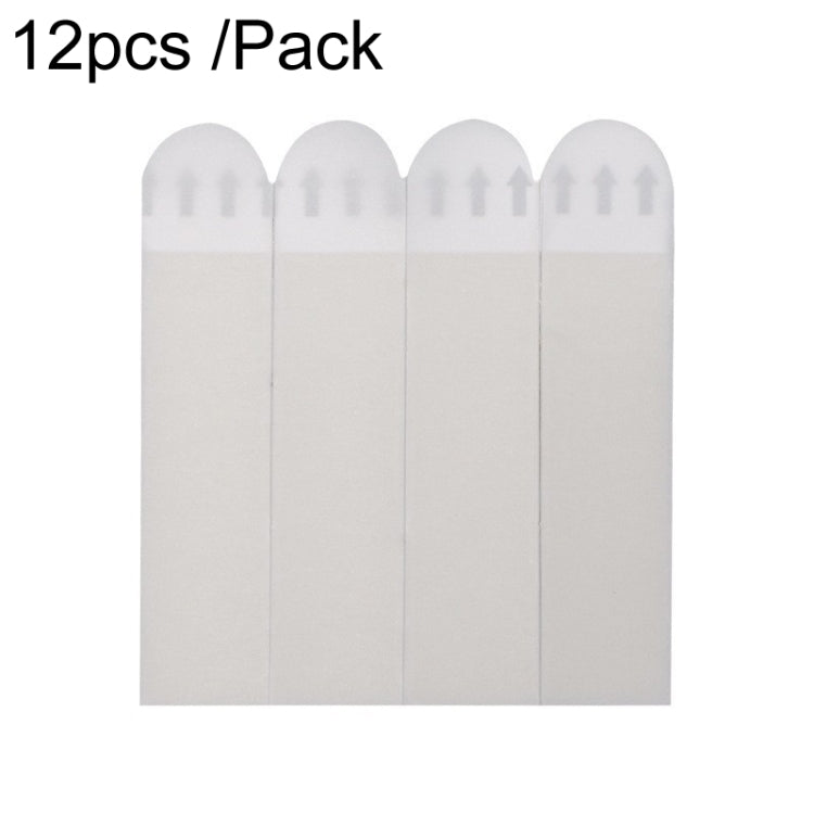 12pcs /Pack Strong Stainless Adhesive Removable Sticky Hooks Household Fixing Tearable Backing Stickers