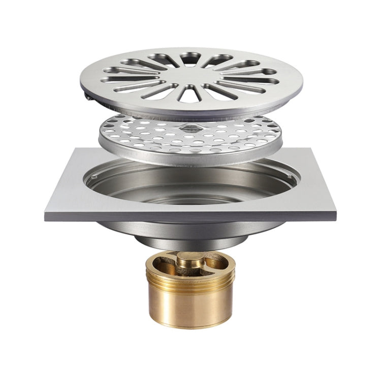 Bathroom Brushed Anti-Return Water, Insect and Odor Resistant Floor Drain