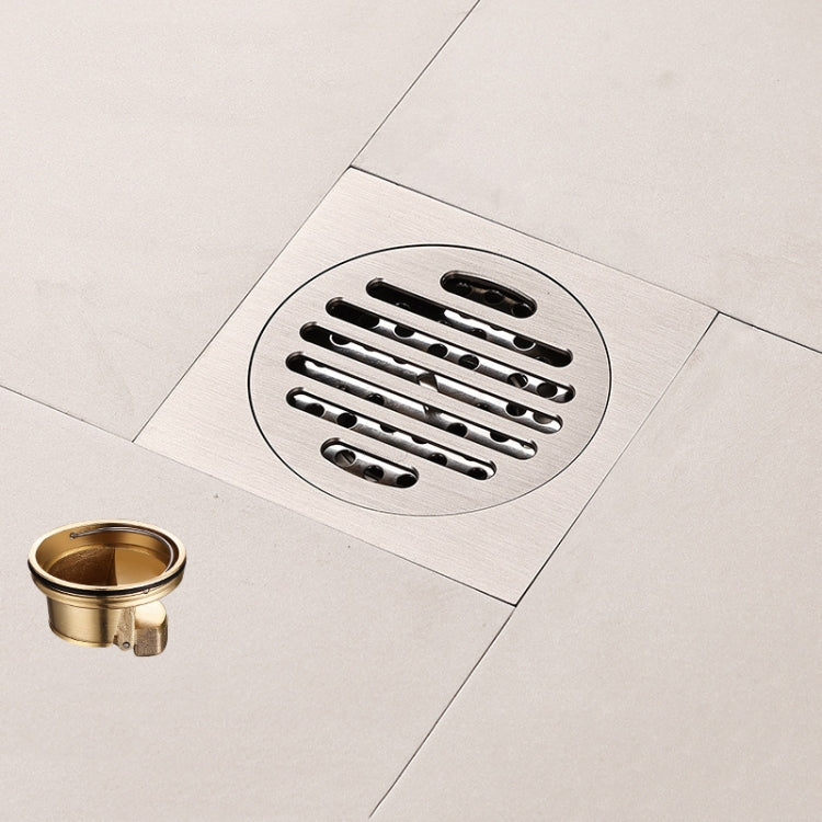 All Copper Brushed Anti-Odor Floor Drain Gravity Copper Core Bathroom Floor Drain