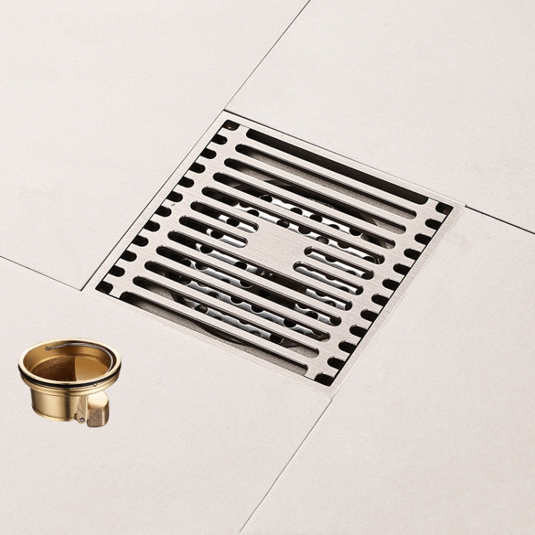All Copper Brushed Anti-Odor Floor Drain Gravity Copper Core Bathroom Floor Drain