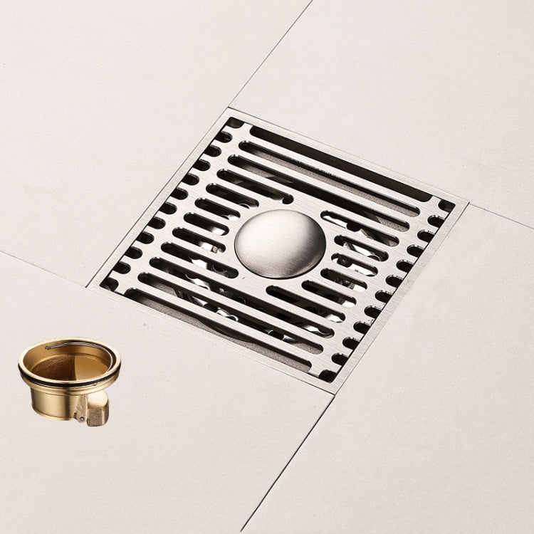 All Copper Brushed Anti-Odor Floor Drain Gravity Copper Core Bathroom Floor Drain