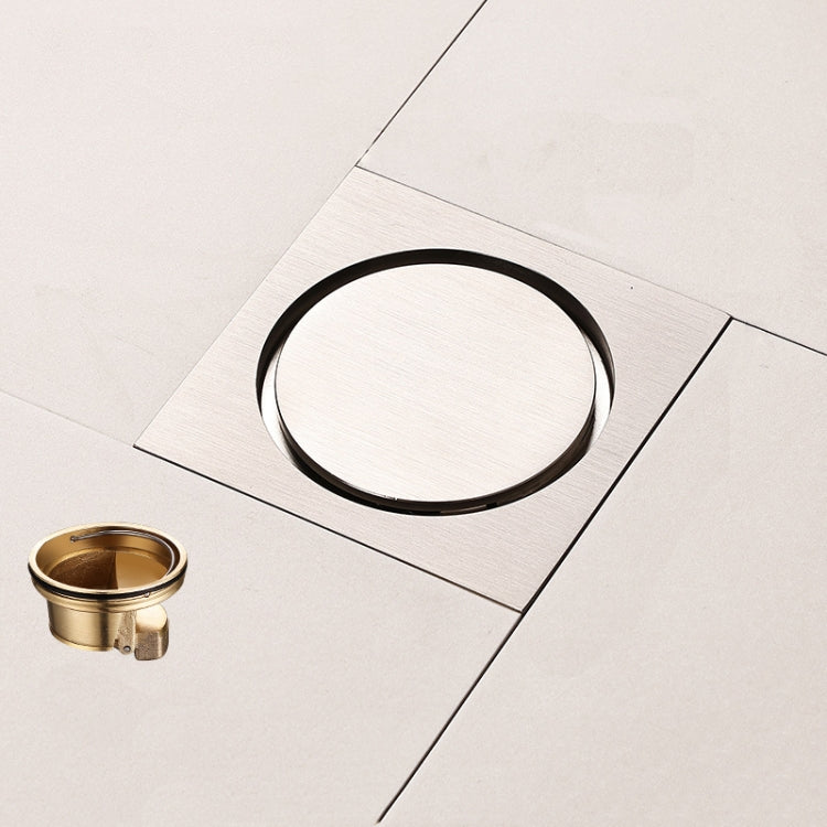 All Copper Brushed Anti-Odor Floor Drain Gravity Copper Core Bathroom Floor Drain