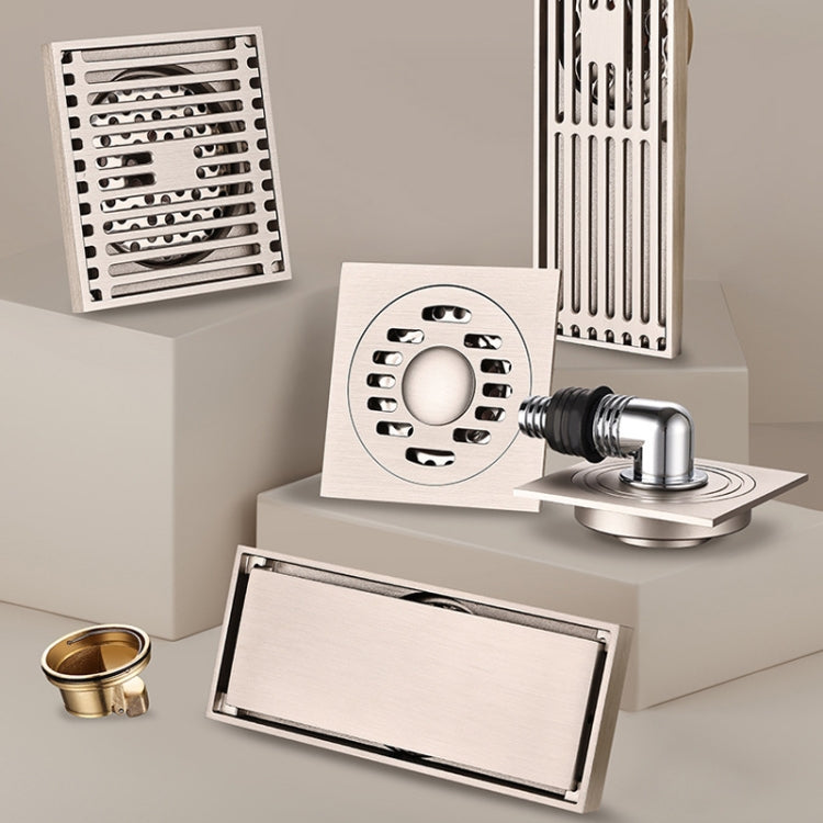 All Copper Brushed Anti-Odor Floor Drain Gravity Copper Core Bathroom Floor Drain