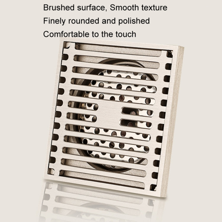 All Copper Brushed Anti-Odor Floor Drain Gravity Copper Core Bathroom Floor Drain