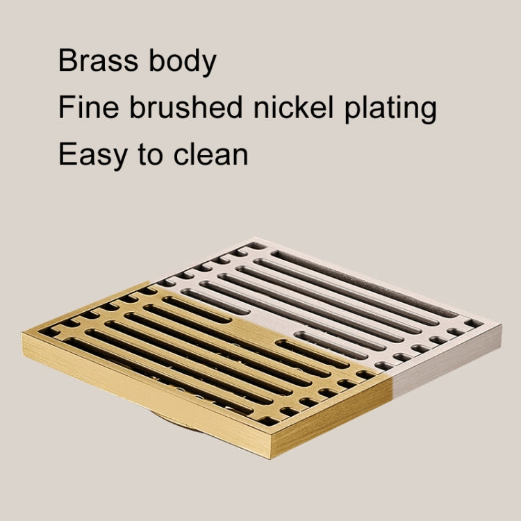 All Copper Brushed Anti-Odor Floor Drain Gravity Copper Core Bathroom Floor Drain