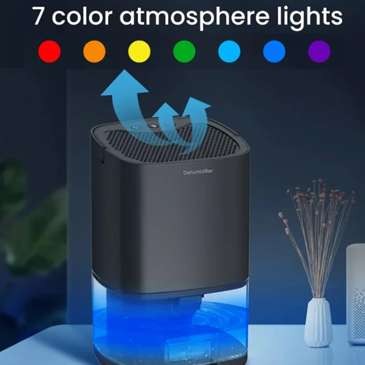 1L 36W Air Dehumidifier for Home Damp Drying Clothes with 7 colors Light