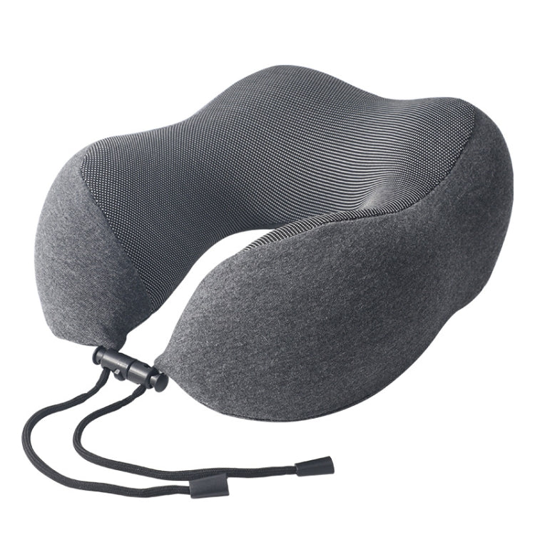 Knitted Cotton U-Shaped Memory Foam Pillow Portable Travel Neck Care Pillow