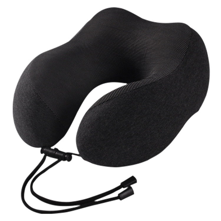 Knitted Cotton U-Shaped Memory Foam Pillow Portable Travel Neck Care Pillow