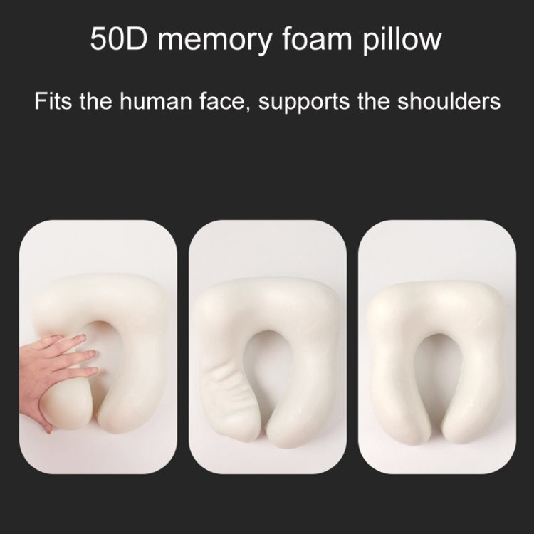 Knitted Cotton U-Shaped Memory Foam Pillow Portable Travel Neck Care Pillow