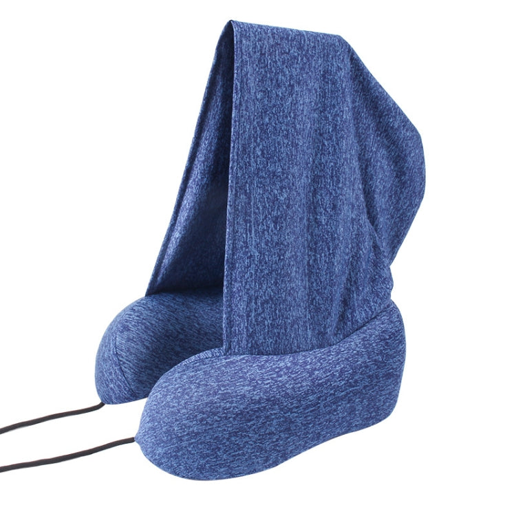 Hooded U-Shaped Memory Foam Pillow Portable Travel Neck Care Pillow