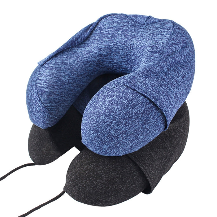 Hooded U-Shaped Memory Foam Pillow Portable Travel Neck Care Pillow