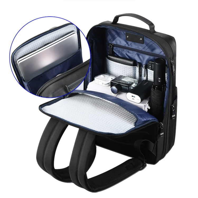 Bopai 61-26111 Large Capacity Business Commuter Laptop Backpack With USB+Type-C Port
