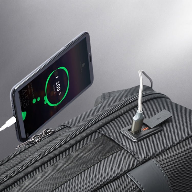 Bopai 61-26111 Large Capacity Business Commuter Laptop Backpack With USB+Type-C Port