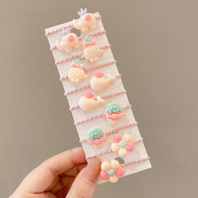 10pcs /Set Children Lovely Hair Bands Ring Baby Small Unbreakable Hair Headband