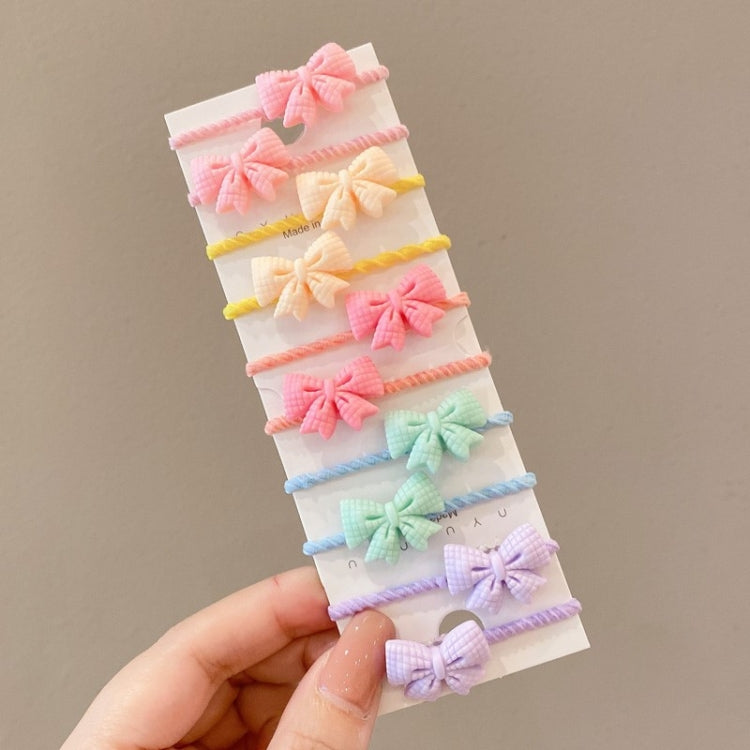10pcs /Set Children Lovely Hair Bands Ring Baby Small Unbreakable Hair Headband