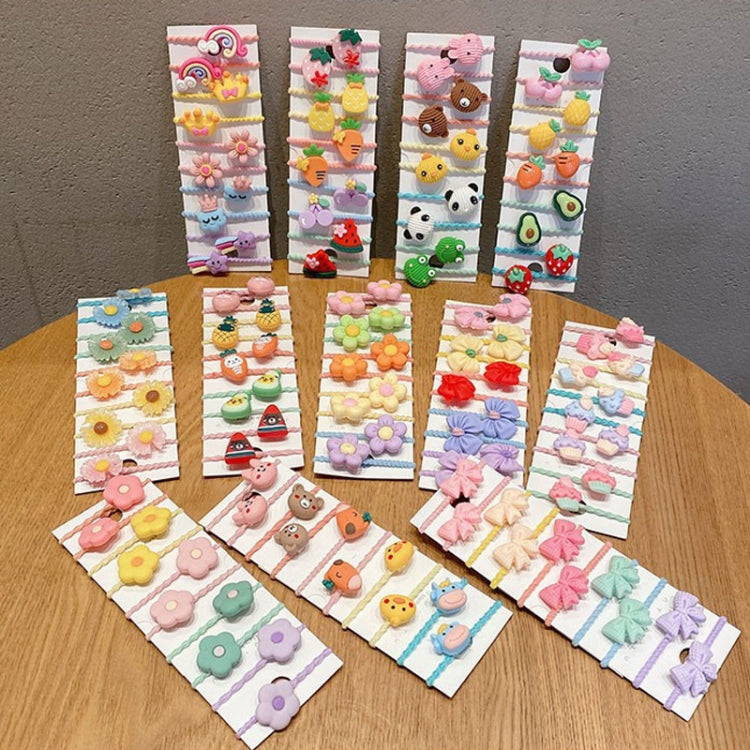 10pcs /Set Children Lovely Hair Bands Ring Baby Small Unbreakable Hair Headband