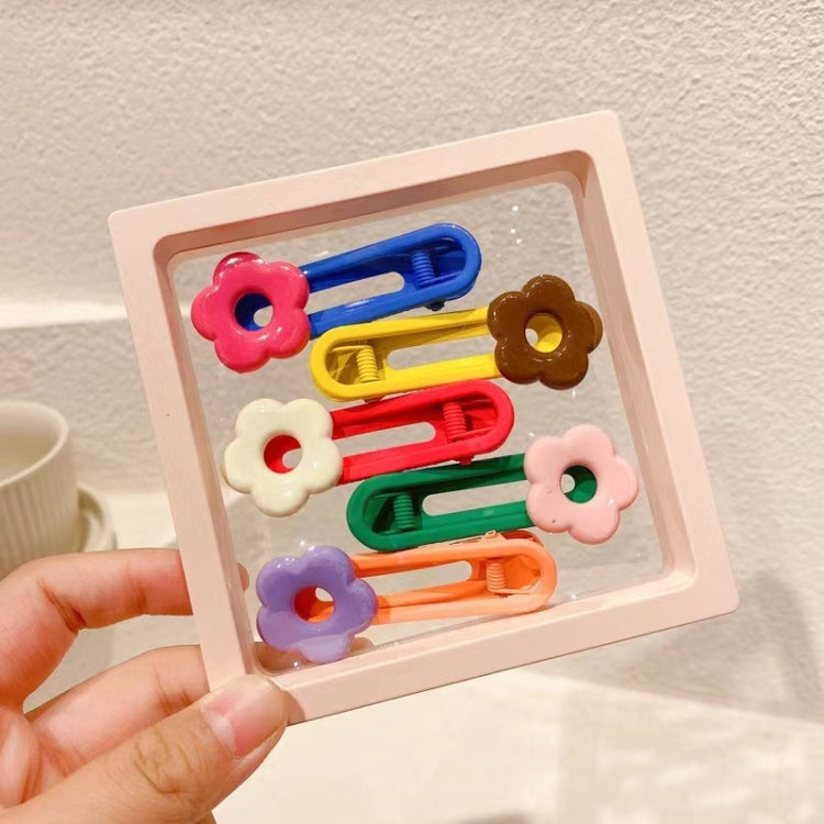 5pcs /Box Cute Children Hair Clips Cartoon Colorful Barrettes Set