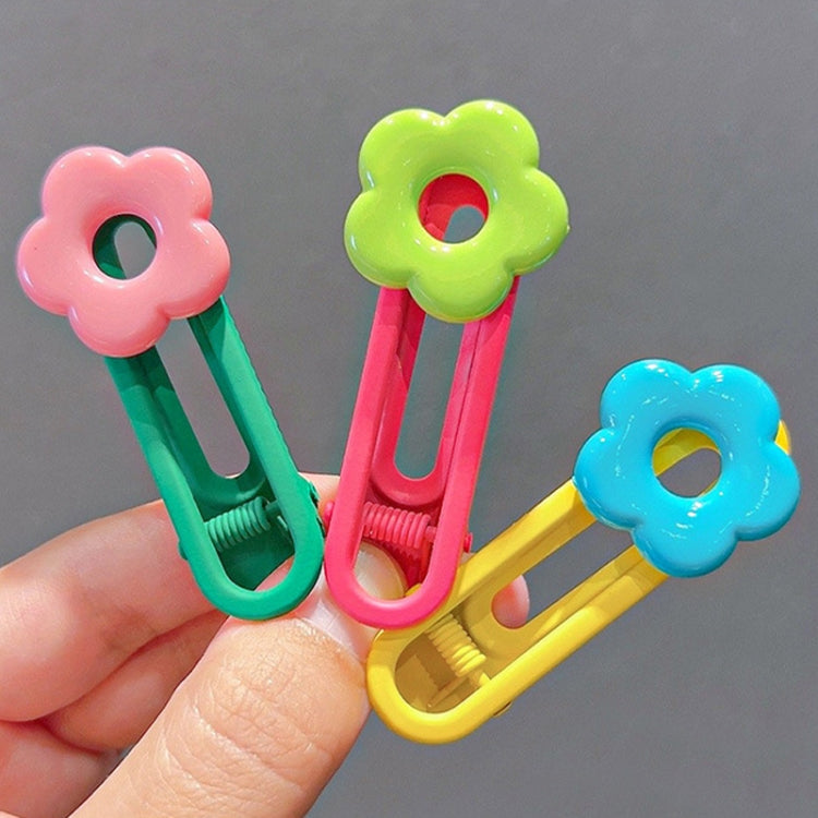 5pcs /Box Cute Children Hair Clips Cartoon Colorful Barrettes Set