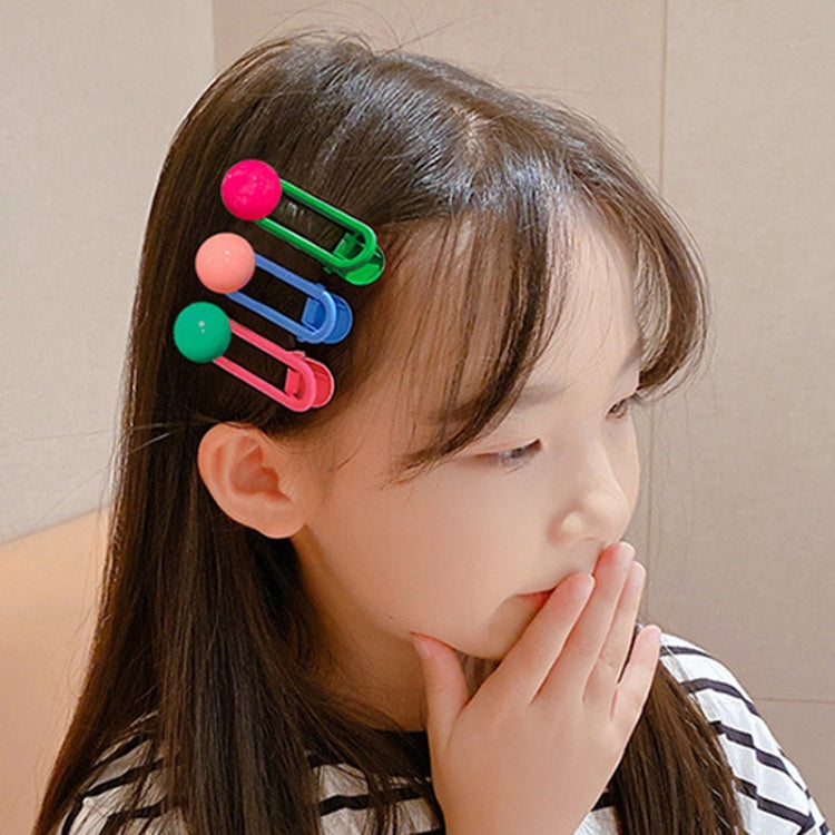 5pcs /Box Cute Children Hair Clips Cartoon Colorful Barrettes Set