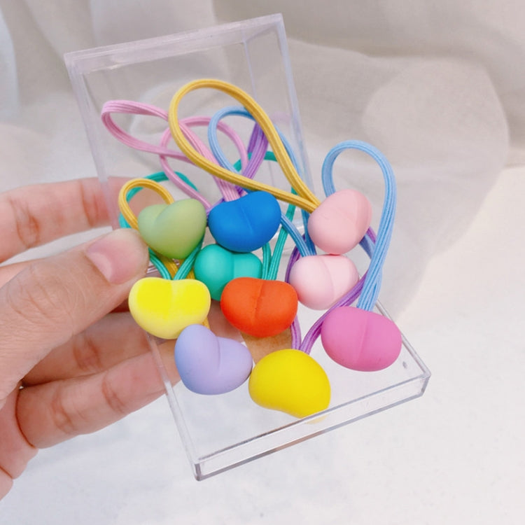 10pcs /Box Children Non-Injurious Hair Bands Cute And Durable Hair Rope Accessories