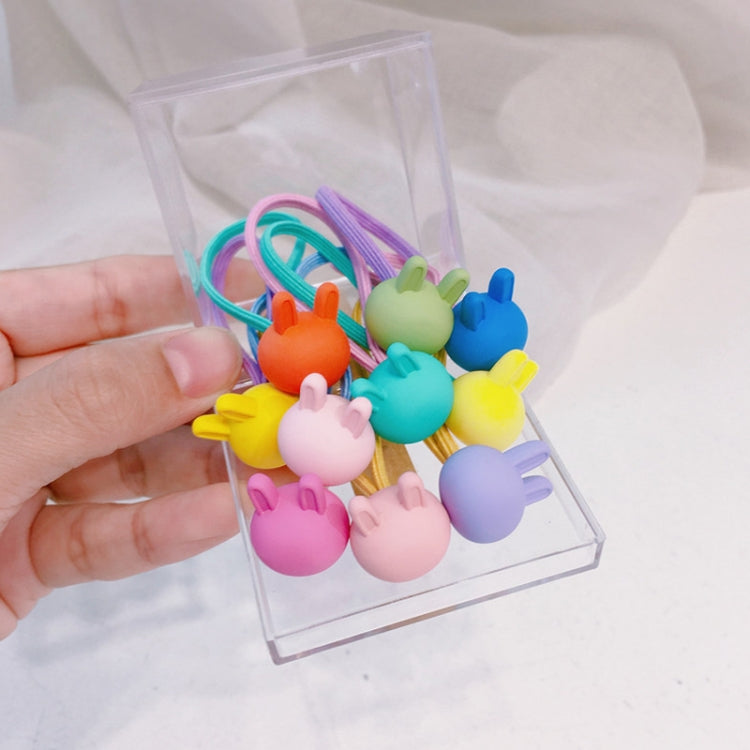 10pcs /Box Children Non-Injurious Hair Bands Cute And Durable Hair Rope Accessories