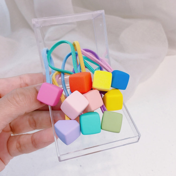 10pcs /Box Children Non-Injurious Hair Bands Cute And Durable Hair Rope Accessories