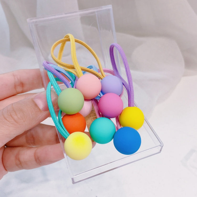 10pcs /Box Children Non-Injurious Hair Bands Cute And Durable Hair Rope Accessories